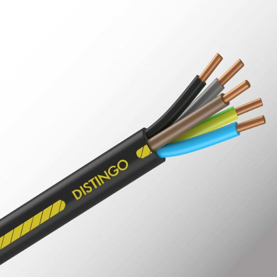Power Cord Xlpe Pvc 5g2.5mm2 Distingo Black