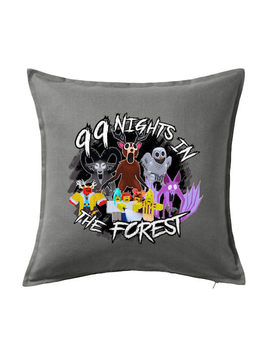 Roblox 99 Nights In Forest Kids Throw Pillow Gr...