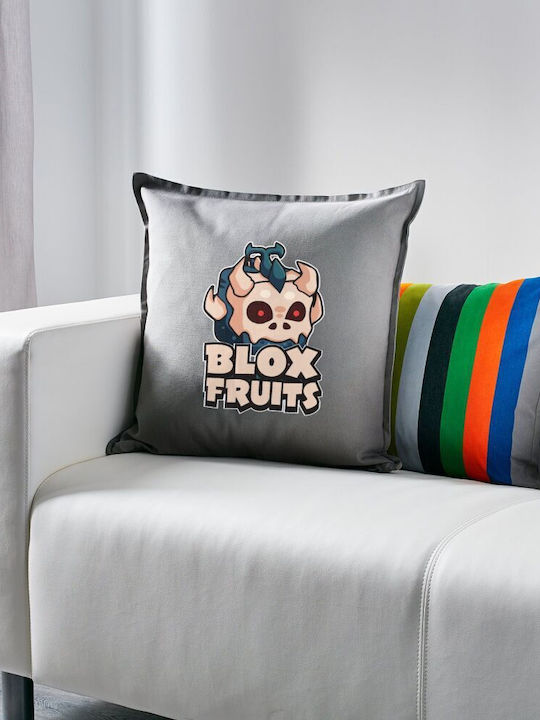 Roblox Blox Fruits Kids Throw Pillow Gray 100% ...