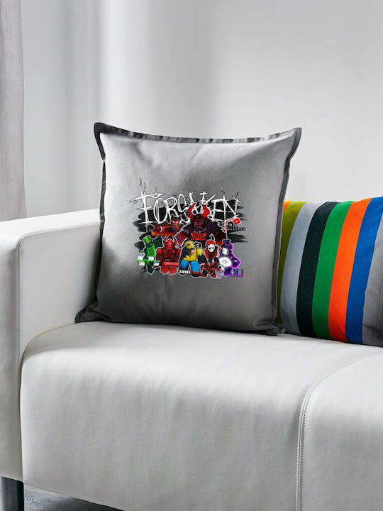 Roblox Forsaken Kids Throw Pillow Gray 100% Cot...