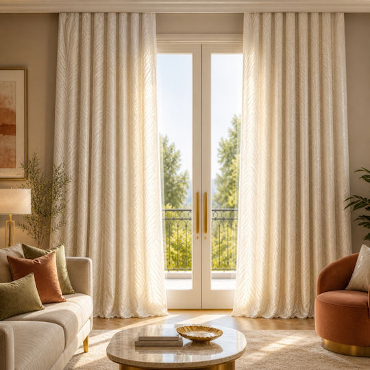 My Home Luxury Perdea cu Bandă Ecru 280x270cm
