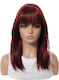 Wig with Synthetic Hair in Red Color 40cm