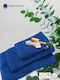 Set of Bath Towels 3 pcs MSP-4354-Blue-Electric Blue Electric Weight 600gsm
