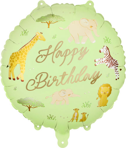 Μπαλόνι Foil 18″ Happy Birthday Safari 35 Εκ Χ 35 Εκ