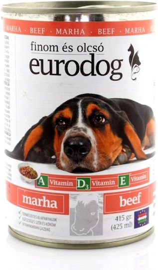Europet Bernina Eurodog Nasses Hundefutter in Dose mit Rindfleisch 415g