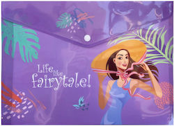 A&g Paper Папка С Копче A4 Fairytale Синя Рокля...
