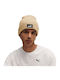 Beanie Men's Knitted Beanie in Beige Colour