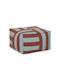 Pouf Hocker Wasserdicht Toffee Blau Streifen