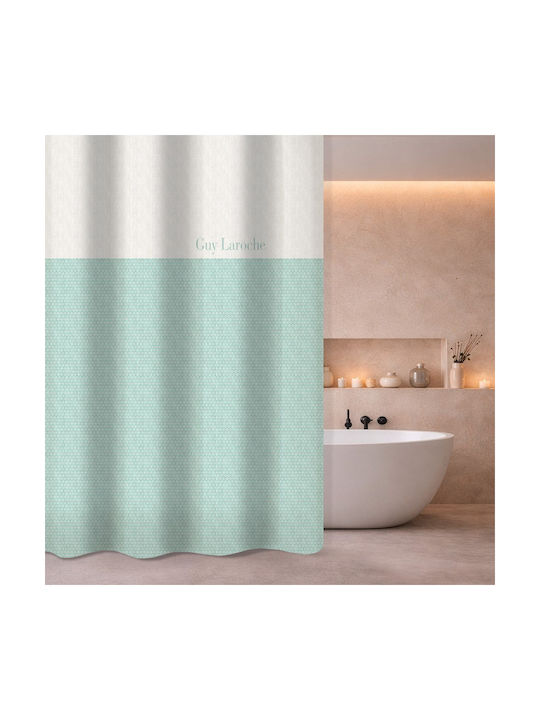 Guy Laroche Sandy Shower Curtain 180x185cm Aqua