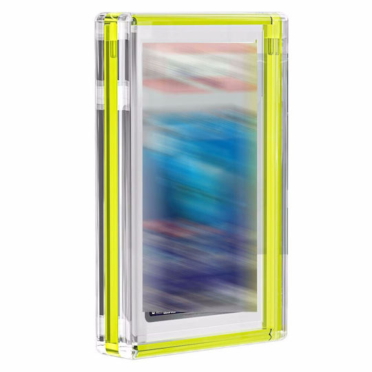 Magnetic Transparent Acrylic Case Psa Graded Card Neon Yellow Protective Reinforcement In Frame – Premium Display Stand