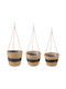 vidaXL Set of 3 Black Flower Pots