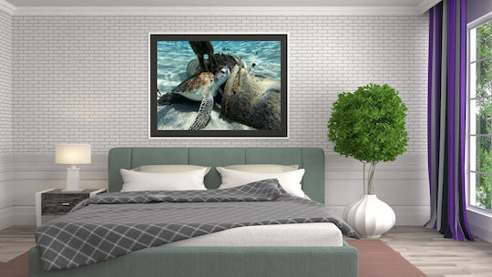 Painting Sea Turtle Resting Underwater Marine Turtle Resting Underwater 120x80