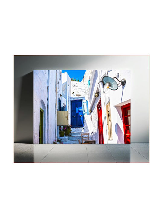 Панел Colorful Alley In Greece Полихромен Уличен Път В Гърция 100x70