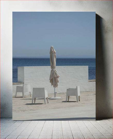Calm Seaside Patio Ήρεμο Παραθαλάσσιο Αίθριο σε Καμβά