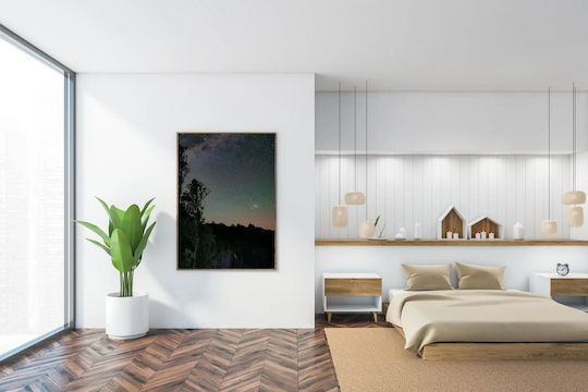 Πίνακας Night Sky Stars Trees Νυχτερινός Ουρανός Αστέρια Δέντρα 70x100
