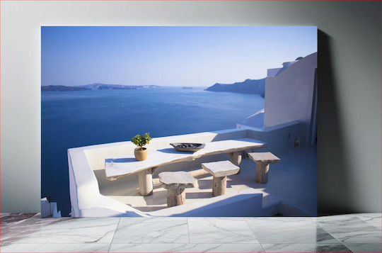 Seaside Patio View Παραθαλάσσια Αίθριο Θέα 1 σε Καμβά