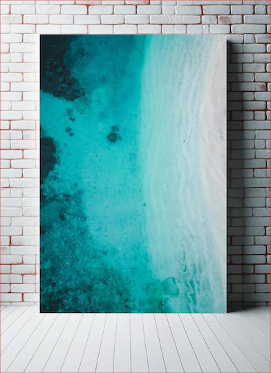 Painting Aerial View Crystal Clear Sea Aerial Photograph of Crystal Sea 100x150