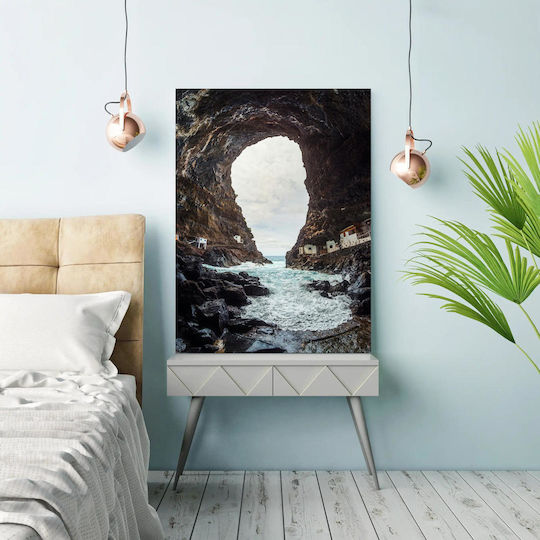 Gemälde Sea Cave Rocky Shore Thalassino Spileo Vraχodi Akti 100x150