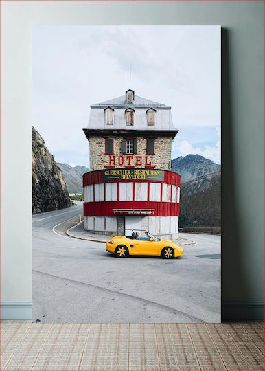 Vintage Hotel Sports Car Painting Vintage Hotel Sports Car 50x80