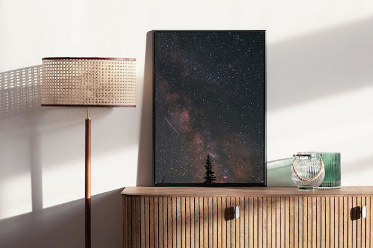 iLovePrints Night Sky Stars Tree Νυχternälicher Himmel Sterne Bäume 70x100