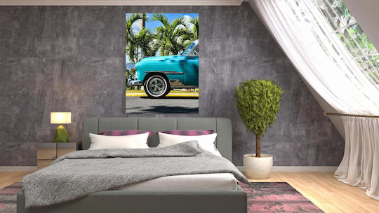 Vintage Car Palm Trees Vintage Painting 60x90