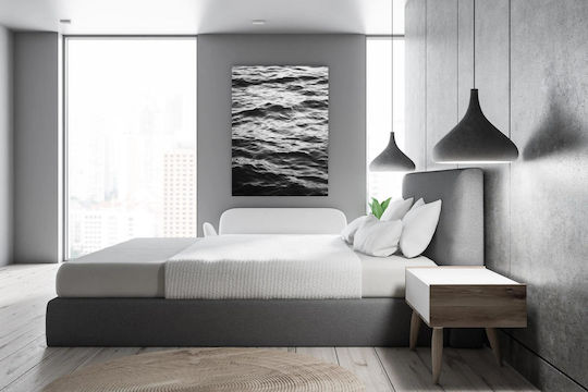 Πίνακας Waves In Black White Κύματα Ασπρόμαυρο 70x100