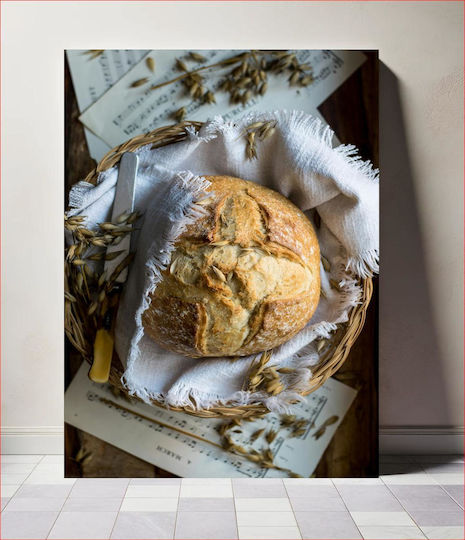 Πίνακας Freshly Baked Bread Sheet Music Φρεσκοψημένο Ψωμί Παρτιτούρες 70x100