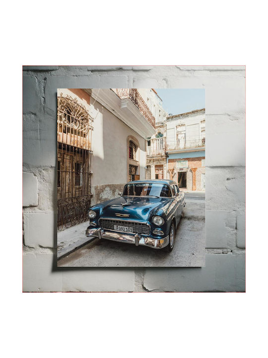 Painting Vintage Car On A Historic Street Vintage Car A Historic Street 50x80