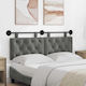 vidaXL Fabric Bed Headboard Cushion Gray 130x55cm