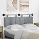 vidaXL Stoff-Kopfstütze Für Bett Grau 150x55cm
