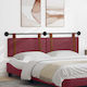 vidaXL Wooden Red Bed Headboard Pillow 190x55cm