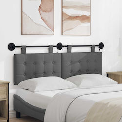 vidaXL Stoff-Kopfstütze für Betten Grau 130x55cm