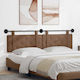 vidaXL Leather Brown Bed Headboard Cushion 170x...