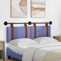 vidaXL Hölzernes Kopfstütze Blau 130x55cm