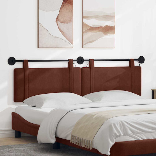 vidaXL Fabric Bed Headboard Cushion Brown 170x55cm