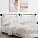 vidaXL LED Pillow for Headboard in White Faux Leather 210 x 55 cm