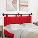 vidaXL Leather Red Bed Headboard Pillow 130x55cm