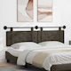 vidaXL Leather Gray Bed Headboard Cushion 190x55cm