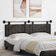 vidaXL Fabric Bed Headboard Cushion Black 170x55cm