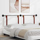 vidaXL Wooden Bed Headboard Cushion White 190x55cm