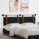 vidaXL Wooden Bed Headboard Pillow Black 190x55cm