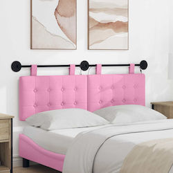 vidaXL Stoff-Kopfstütze für Betten Rosa 130x55cm