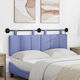 vidaXL Fabric Bed Headboard Cushion Blue 130x55cm