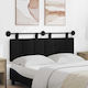 vidaXL Fabric Bed Headboard Cushion Black 150x55cm