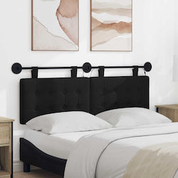 vidaXL Stoff-Kopfstütze Für Bett Schwarz 130x55cm