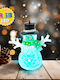 Christmas Led Decoration Rgb Green Snowman 9 Cm Multicolor Batteries