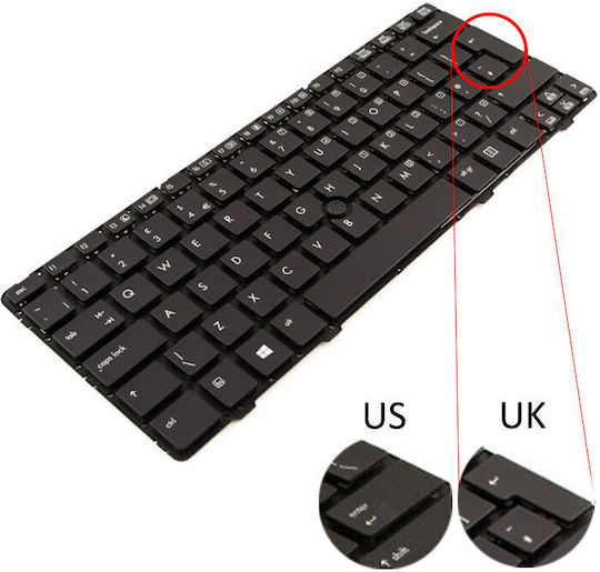 Tastatură Laptop Hp Compaq Elitebook 2560p Layout Engleză (UK)