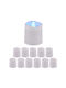 Relaxdays Lămpi Decorative Pentru Masă LED Lumânare 12 Buc 4.5x4x4 cm
