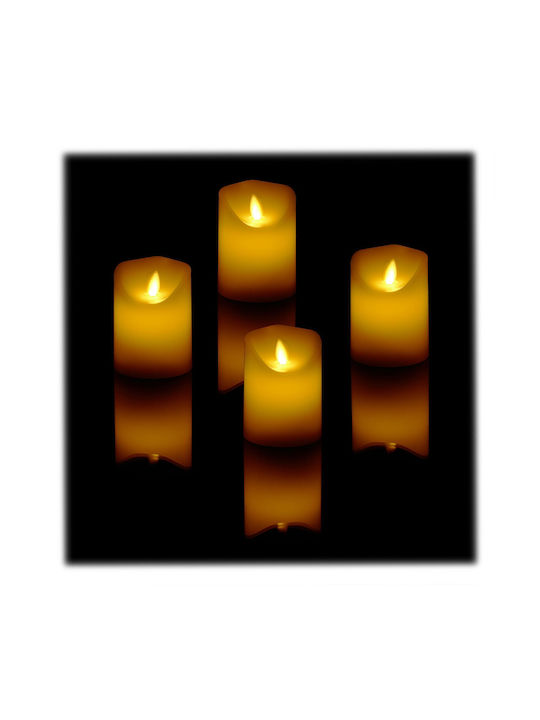 Relaxdays Lămpi Decorative Pentru Masă LED Lumânare 4 Buc 10x7.5 cm