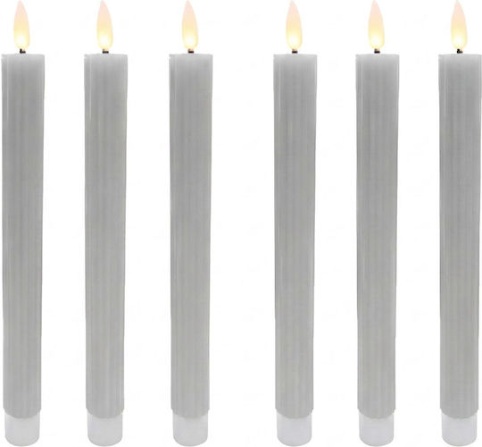Relaxdays Lămpi Decorative Pentru Masă LED Lumânare 6 Buc 25x2 cm